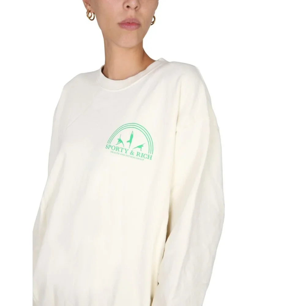 NWT Sporty & Rich Fitness Group Cream Sweatshirt XS - Picture 10 of 10